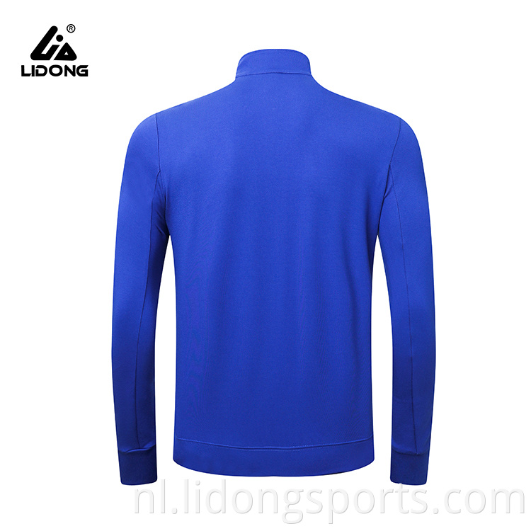 Mens marineblauw aangepast logo geborduurd sport met een kap van de hooddakers waterdichte jas